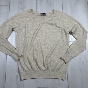 Vince Sweater Womens XS Beige Wool Cashmere Lightweight Crewneck Knit Minimalist